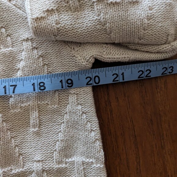 100% cotton Lands' End Pine Tree Sweater Crewneck - Picture 5 of 6